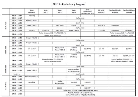 Schematic Program Bpu11 Congress