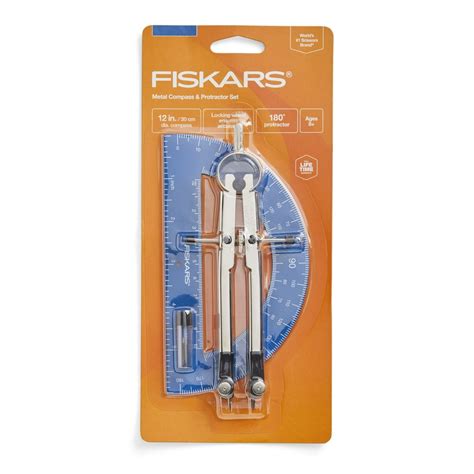 Fiskars Metal Protractor & Compass Set - Blue - Walmart.com - Walmart.com