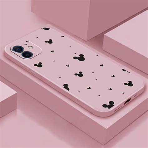 Funda De Teléfono Mickey Minnie Para Iphone 11 12 13 14 Pro Max Mini 6