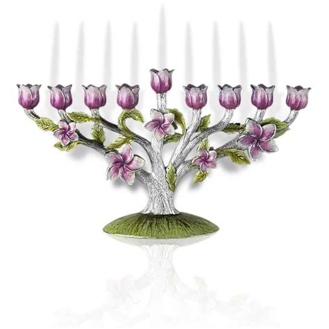 Hanukkah Ts Floral Tree Of Life Hanukkah Menorah