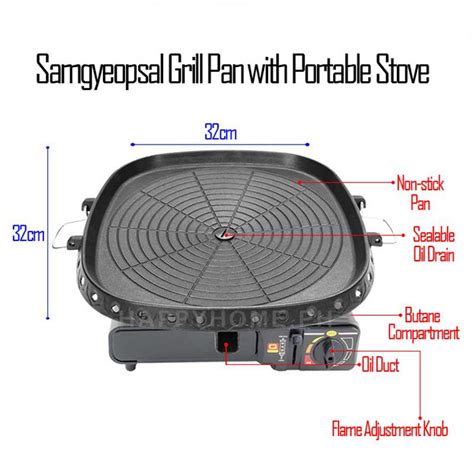 Samgyeopsal Grill Pan with Portable Stove – Happy Home