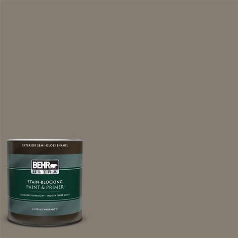 Behr Ultra Qt Mq Smoky Trout Semi Gloss Enamel Exterior Paint