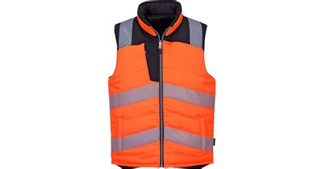 Hi Vis Reversible Bodywarmer Orange Black Pw Work Wear Direct