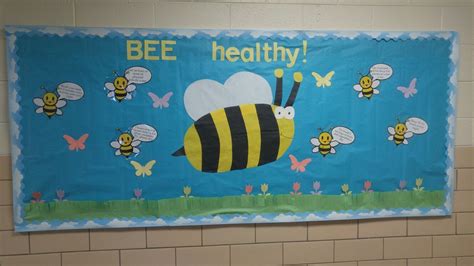 Bee Healthy Spring Health School Nurse Bulletin Board Nurse Bulletin