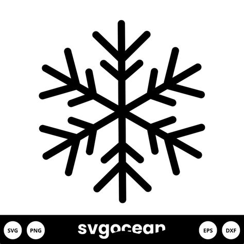 Simple Snowflake Svg Free Vector For Instant Download Svg Ocean