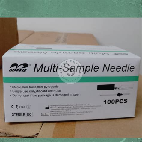 Multi Sample Needle Gauge X Box Pcs Green Improve