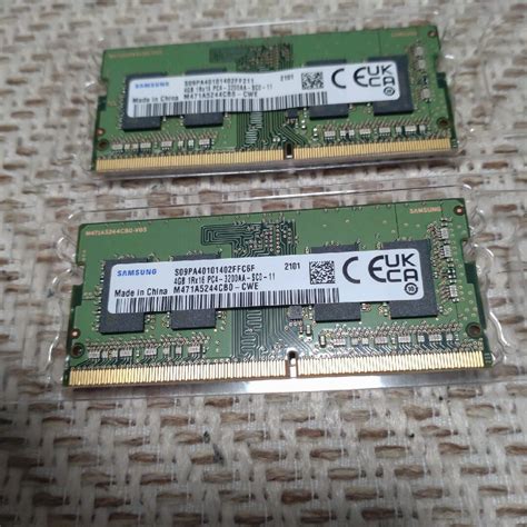 Samsung サムスン Pc4 25600 Ddr4 3200 4gbノートpc用メモリ 2枚の通販 By Tamayann Shop