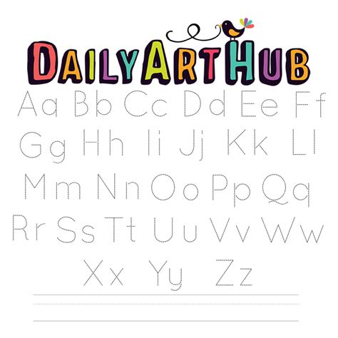 Alphabet Tracing Clip Art Set – Daily Art Hub // Graphics, Alphabets & SVG