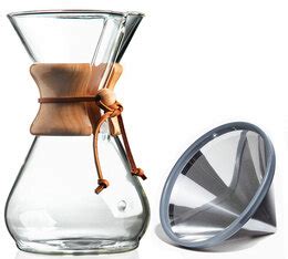 CHEMEX cafetière 8 tasses avec filtre permanent Able Kone