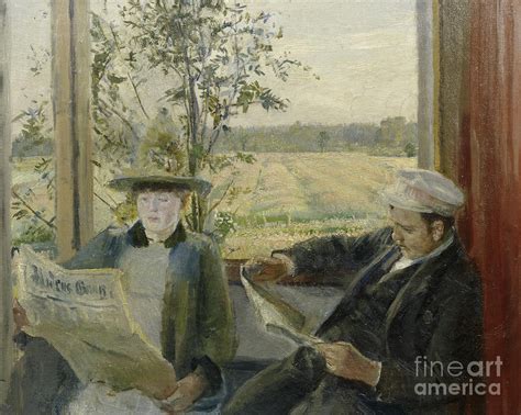 Oda Krohg Reading Verdens Gang Painting By Christian Krohg Fine Art