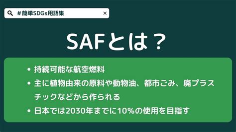 Saf（持続可能な航空燃料）とは【簡単sdgs用語集】 The Green Economy