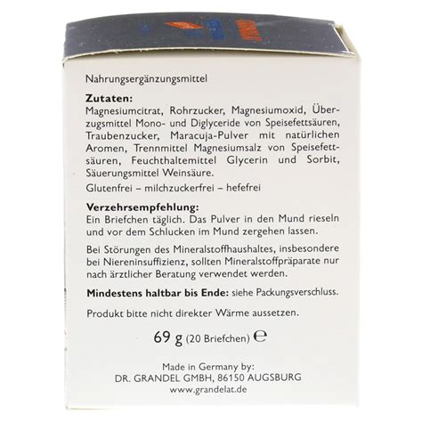 MAGNESIUM DIREKT 400 mg Grandelat Pulver 20 Stück medpex