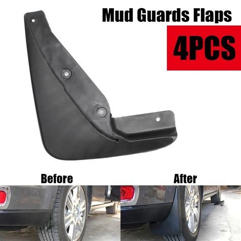 4Pcs Car Front Rear Mud Guard Set For Fender Splash Mud Guards Flaps