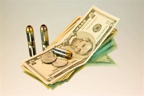 money  bullets stock image image  cartridge stack