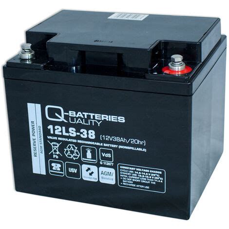 Q Batteries 12LS 38 12V 38Ah Blei Vlies Akku AGM VRLA Mit VdS