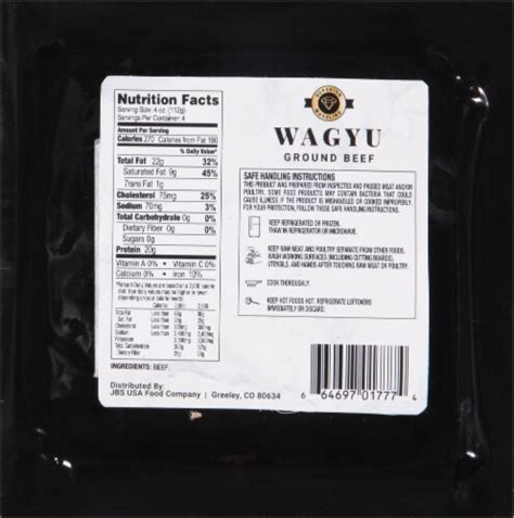 Wblack Wagyu Ground Beef 16 Oz Kroger