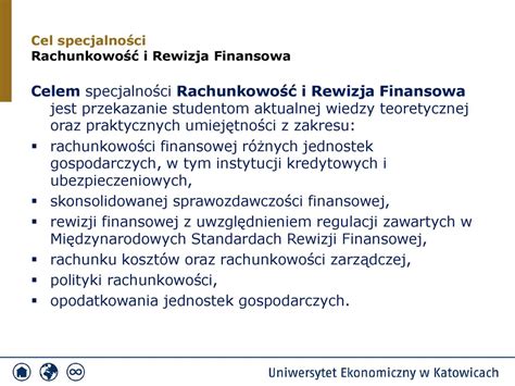 Rachunkowo I Rewizja Finansowa Ii Stopie Katedra Rachunkowo Ci Ppt