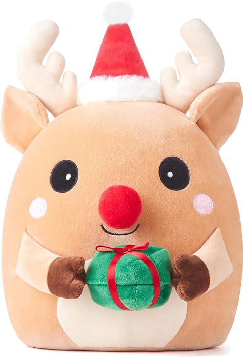 Playnics Large Reindeer Christmas Plush Pillow Stuffed