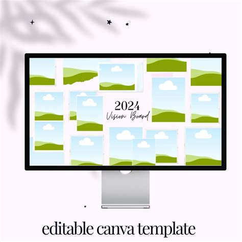 Digital Vision Board Template Aesthetic Desktop Wallpaper, Instant Download - Etsy