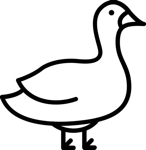 Goose Vector Line Icon 9294243 Vector Art At Vecteezy