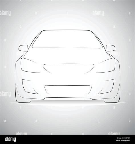 Vector Outlines Of Front Sports Cars Stock Vector Image And Art Alamy