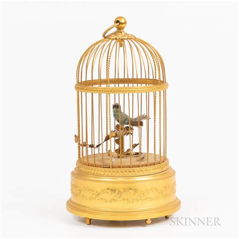 Sold At Auction Reuge Singing Bird In Cage Automatonmusic Box Auction