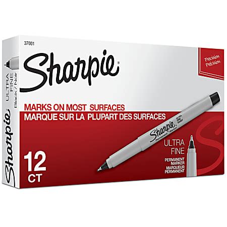 Sharpie Permanent Ultra Fine Point Markers Black Pack Of 12 Markers ...