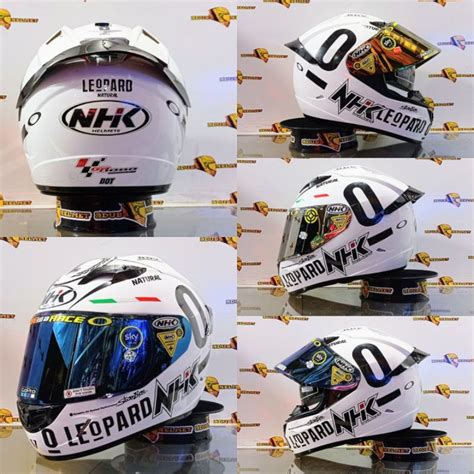 Jual Helm Full Face Nhk Gp Putih Polos Paket Ganteng Red Bull