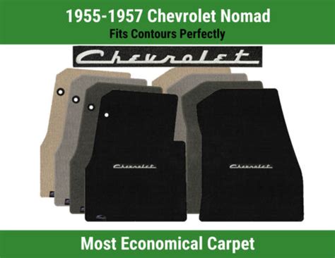 Lloyd Velourtex Front Carpet Mats For Chevy Nomad W Silver On