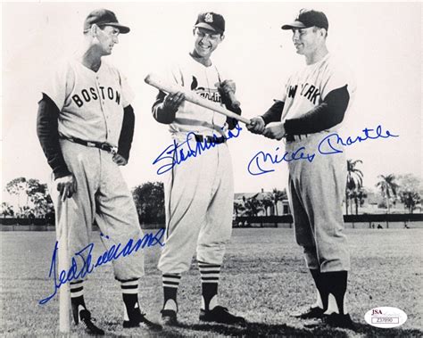 Lot Detail Ted Williams Mickey Mantle Stan Musial Rare Signed X