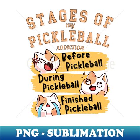 Stages Of My Pickleball Addiction High Resolution Png Subl Inspire