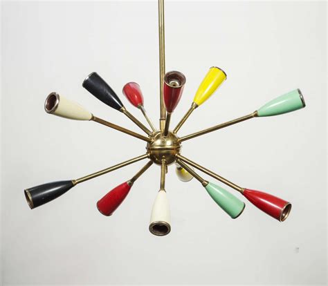 Vintage Multi Colored Sputnik Chandelier Attributed To Stilnova At 1stdibs