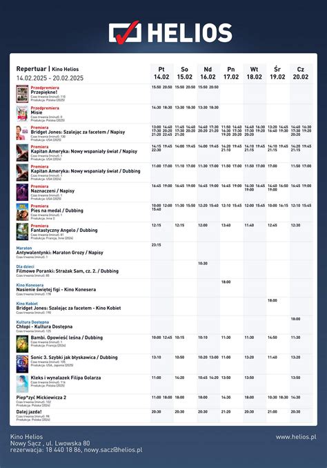 Kino Helios Repertuar na bieżący tydzień 14 lutego 20 lutego