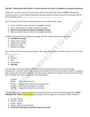 Study Guide Practice Key Pdf Scm Fa Sections And