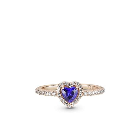 Anillo Pandora Corazón Azul Brillante Joyería Online Grau