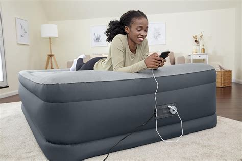 SLEEPLUX Queen Air Mattress Supersoft Snugable Top Extra Durable