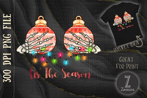 Tis The Season Christmas Skeleton Graphic By Zemira · Creative Fabrica