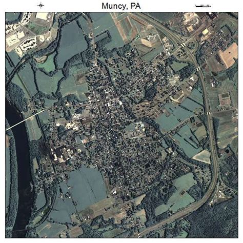 Aerial Photography Map of Muncy, PA Pennsylvania