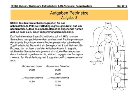 Aufgaben Petrinetze Aufgabe 1 Ppt Herunterladen