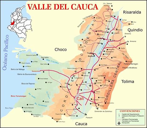 Mapa De Carreteras Del Valle Del Cauca Tama O Completo Gifex