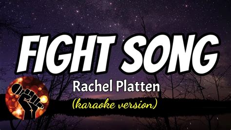 Fight Song Rachel Platten Karaoke Version Youtube