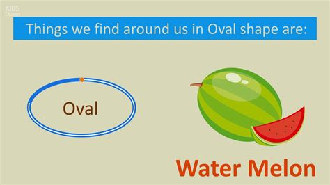 Learn Shapes Oval With Pictures And Sounds Kids Channel Youtube