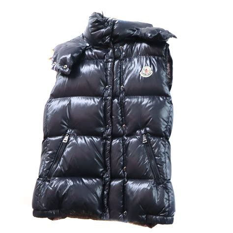 質屋かんてい局オンラインショップ モンクレール Moncler B20934831908 ダウンベスト ネイビー ワインレッド レディース【中古】