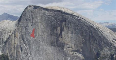 Yosemite Releases Photos Illustrating Where Rock Face Crumbled From