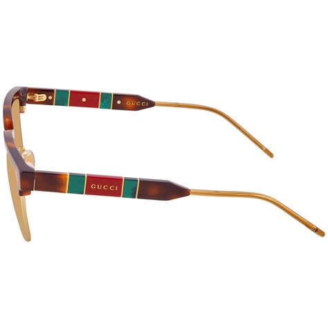 Kính Mát Nam Gucci Brown Rectangular Sunglasses Gg0603s 006 56