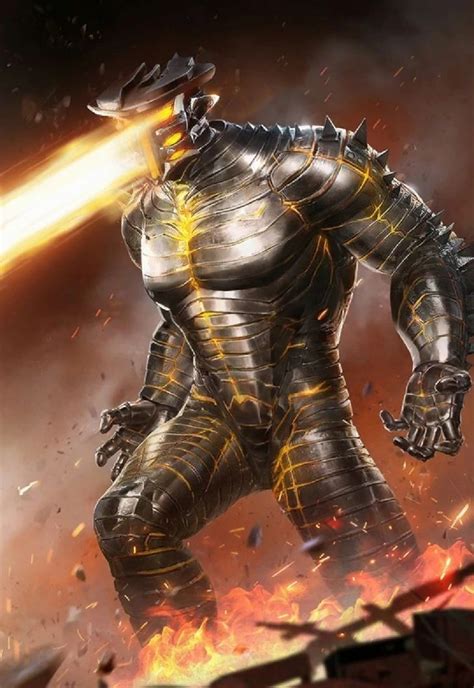 An Image Of A Man In Armor With Fire Coming Out Of His Mouth