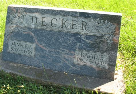 Minnie Florence Sutherland Decker 1870 1959 Memorial Find A Grave