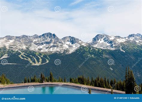 Blackcomb Mountain stock photo. Image of lake, blackcomb - 21481240