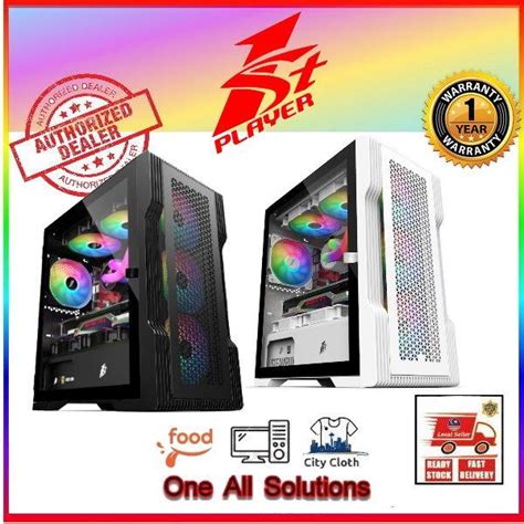 1st player TRILOBITE T3 BLACK WHITE Micro ATX Tempered Glass Gaming ...