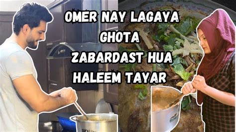 Omer Nay Lagaya Ghota Haleem Main Homemade Daleem Street Food